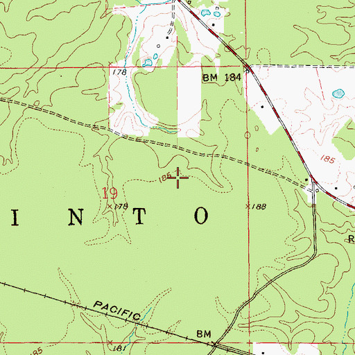 Topographic Map of Township of Cominto, AR