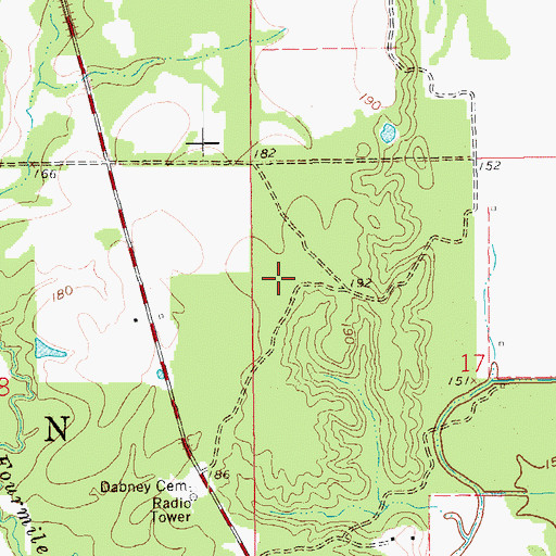 Topographic Map of Township of Franklin, AR