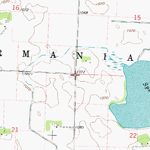 Topographic Map of Township of Normania, MN