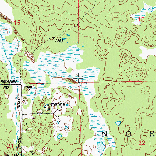 Topographic Map of Township of Normanna, MN