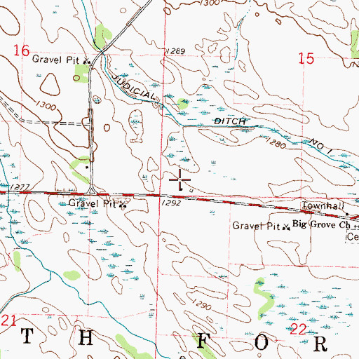Topographic Map of Township of North Fork, MN