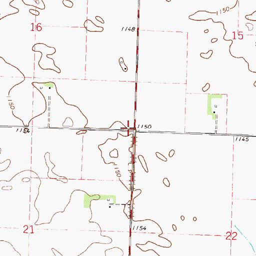 Topographic Map of Township of North Hero, MN