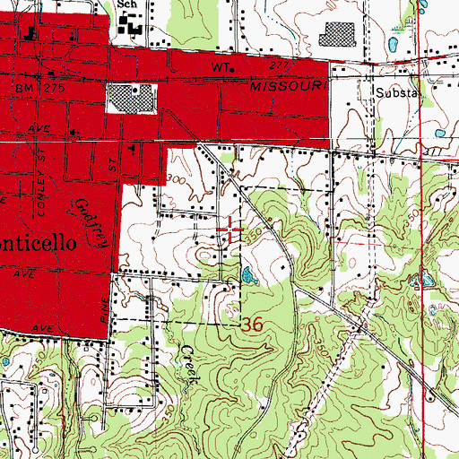 Topographic Map of Township of Marion, AR