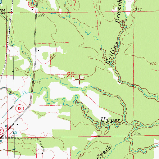 Topographic Map of Township of Spring Hill, AR