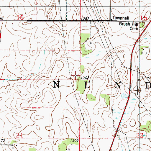 Topographic Map of Township of Nunda, MN