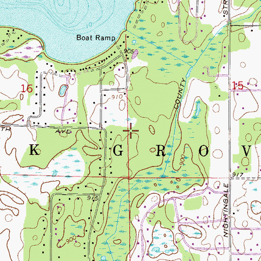 Topographic Map of Township of Oak Grove (historical), MN