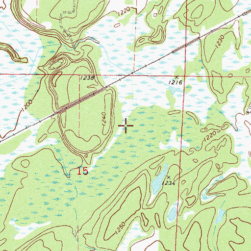 Topographic Map of Township of Oak Lawn, MN