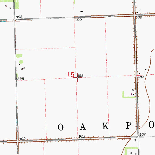 Topographic Map of Township of Oakport, MN