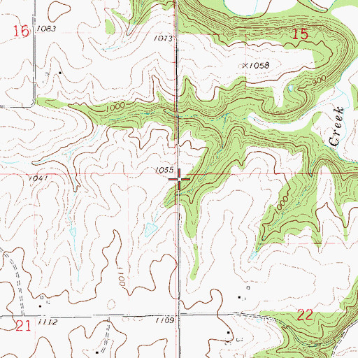 Topographic Map of Township of Oakwood, MN