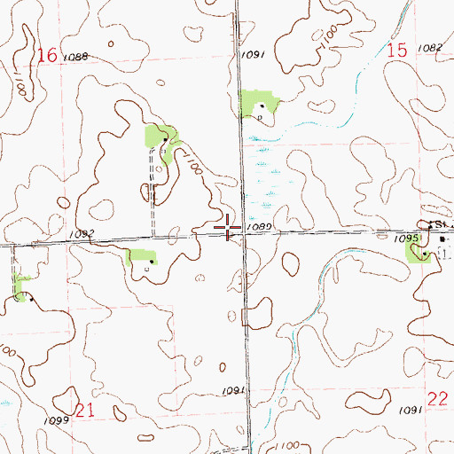Topographic Map of Township of Omro, MN
