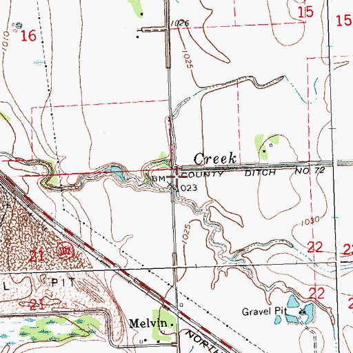 Topographic Map of Township of Onstad, MN