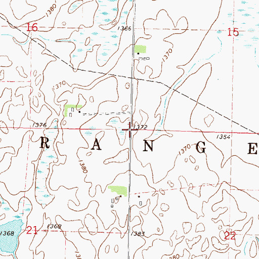 Topographic Map of Township of Orange, MN