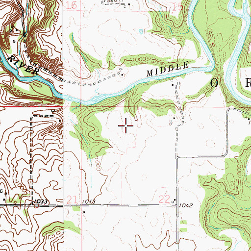 Topographic Map of Township of Oronoco, MN