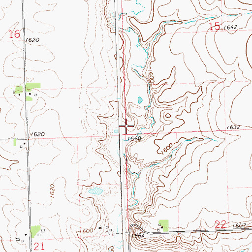 Topographic Map of Township of Osborne, MN