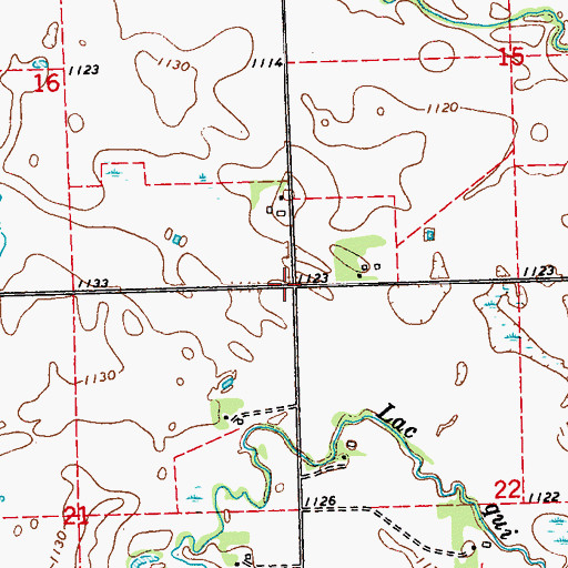 Topographic Map of Township of Oshkosh, MN