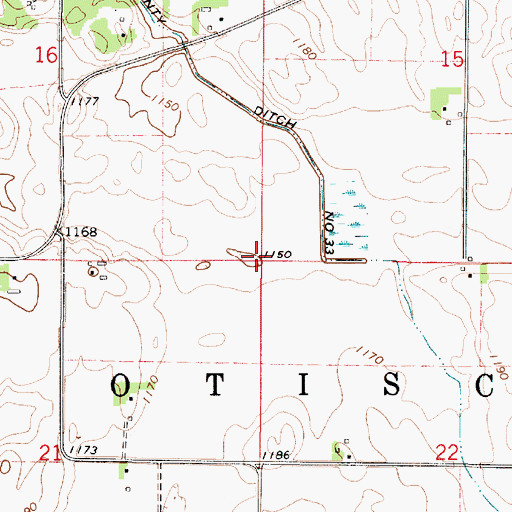 Topographic Map of Township of Otisco, MN