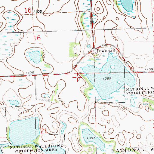 Topographic Map of Township of Otrey, MN
