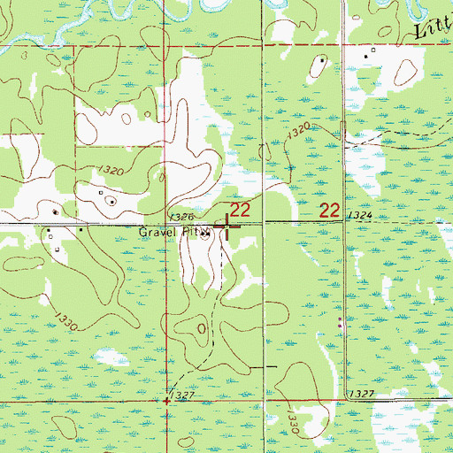 Topographic Map of Township of Owens, MN