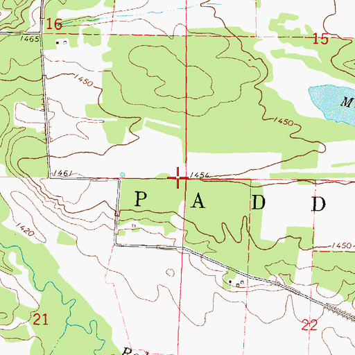 Topographic Map of Township of Paddock, MN