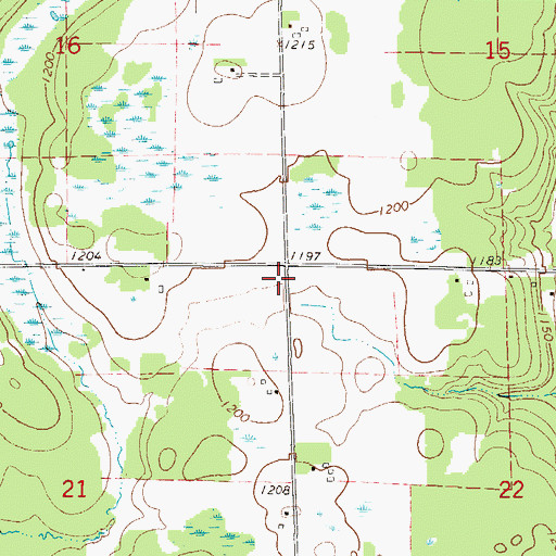 Topographic Map of Township of Page, MN