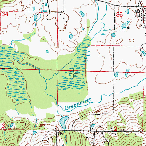 Topographic Map of Township of Clifton, AR