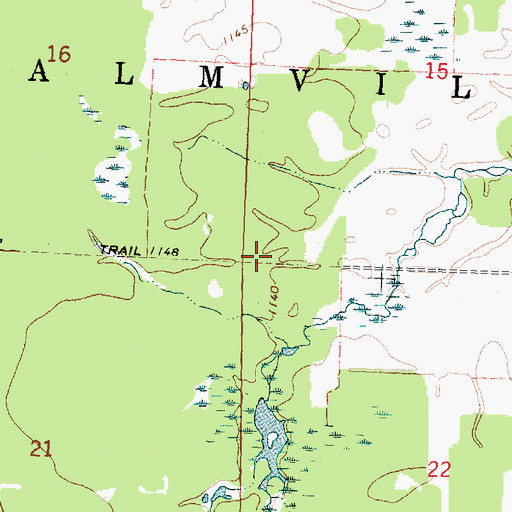 Topographic Map of Township of Palmville, MN