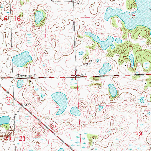 Topographic Map of Township of Parke, MN