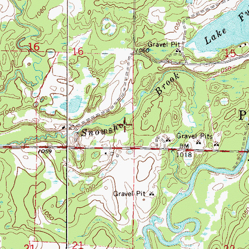 Topographic Map of Township of Peace, MN