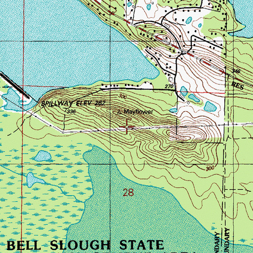 Topographic Map of Township of Danley, AR