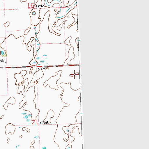 Topographic Map of Township of Pembina, MN