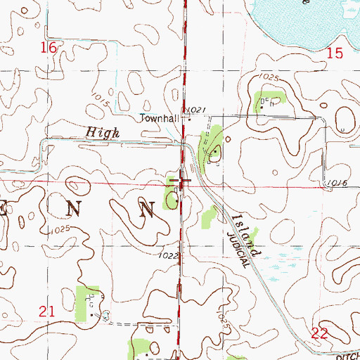 Topographic Map of Township of Penn, MN