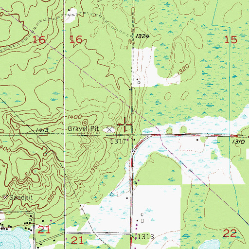 Topographic Map of Township of Perch Lake, MN