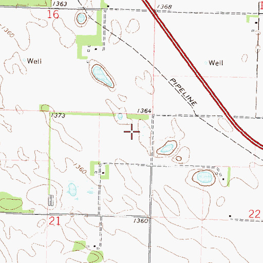 Topographic Map of Township of Perham, MN
