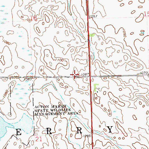 Topographic Map of Township of Perry, MN