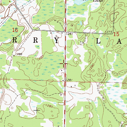 Topographic Map of Township of Perry Lake, MN