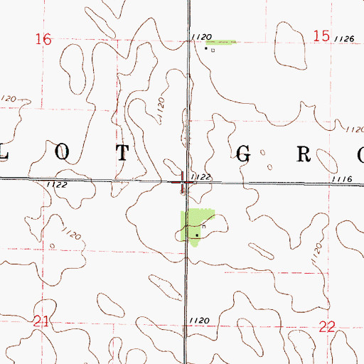 Topographic Map of Township of Pilot Grove, MN
