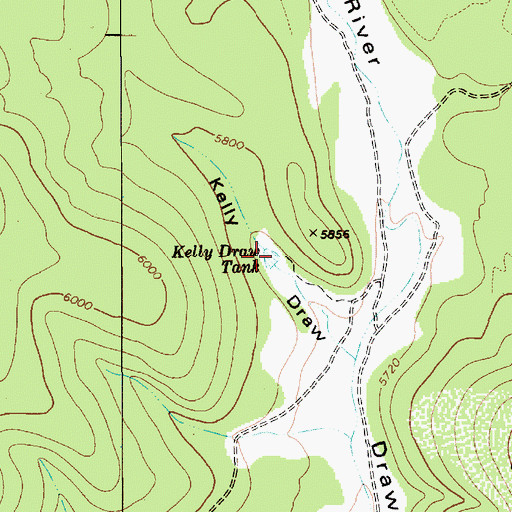 Topographic Map of Kelly Draw Tank, AZ