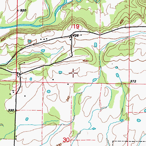 Topographic Map of Township of Enola, AR