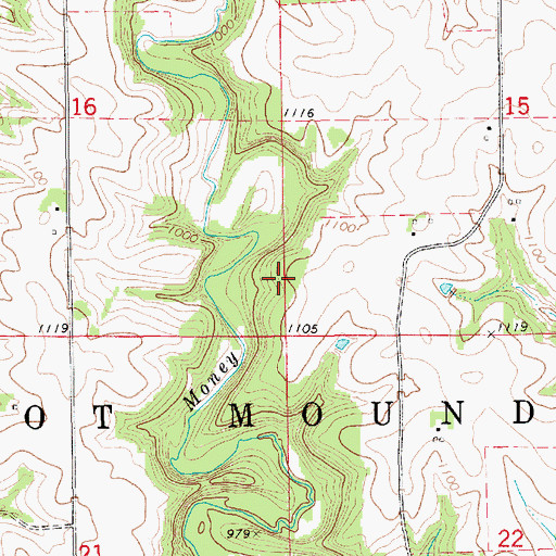 Topographic Map of Township of Pilot Mound, MN