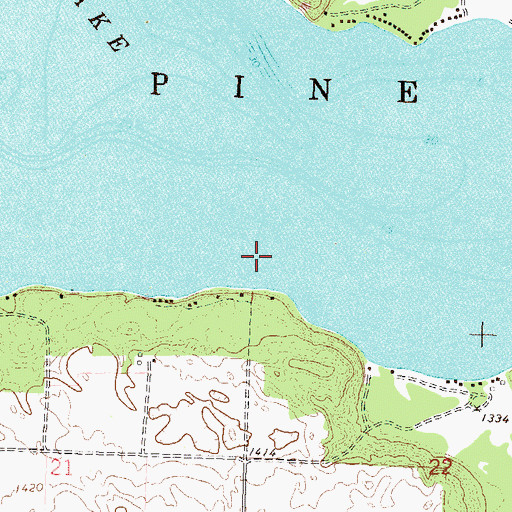 Topographic Map of Township of Pine Lake, MN