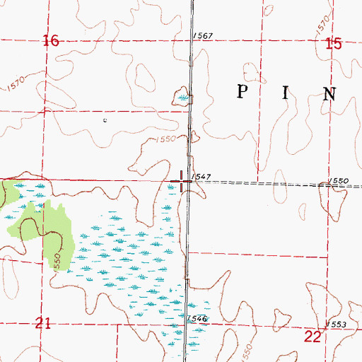 Topographic Map of Township of Pine Point, MN