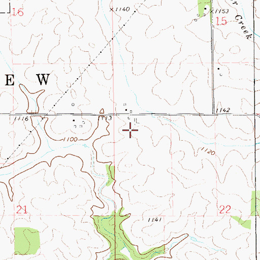 Topographic Map of Township of Plainview, MN