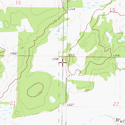 Topographic Map of Township of Platte, MN
