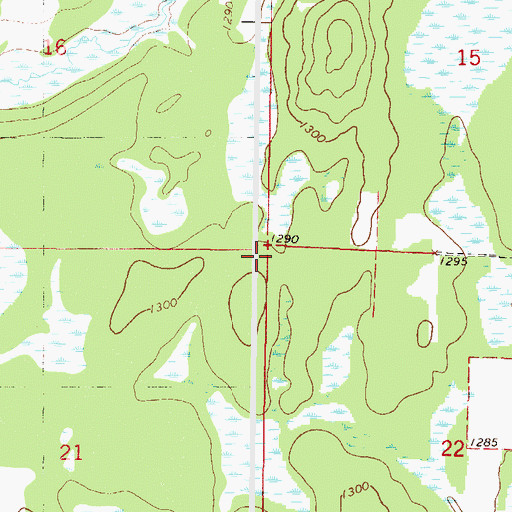 Topographic Map of Township of Platte Lake, MN