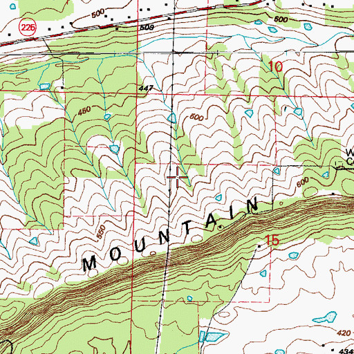 Topographic Map of Township of Matthews, AR