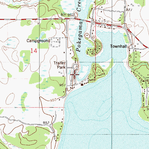 Topographic Map of Township of Pokegama, MN