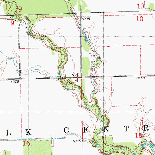 Topographic Map of Township of Polk Centre, MN