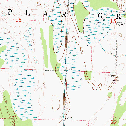 Topographic Map of Township of Poplar Grove, MN
