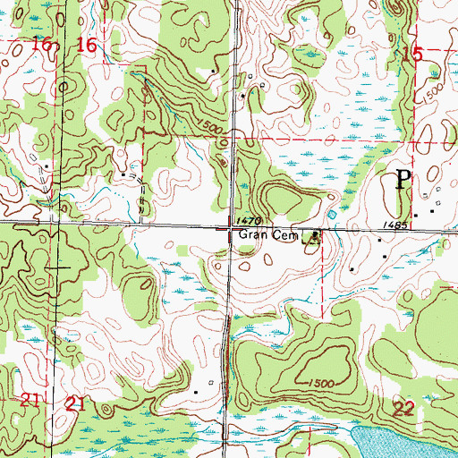 Topographic Map of Township of Popple, MN