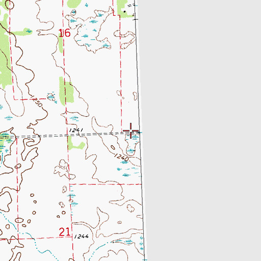Topographic Map of Township of Popple Grove, MN